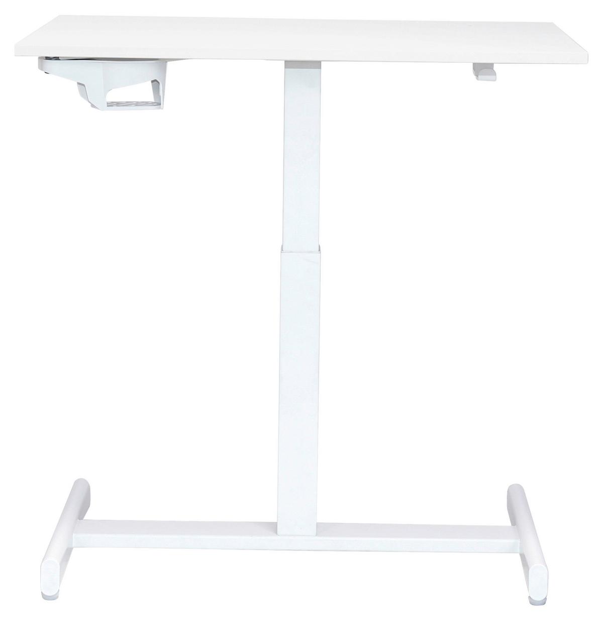 Psací stůl GEORGE - bílá, Moderní, kov/kompozitní dřevo (72,5/48.5-74/48cm) - Mömax