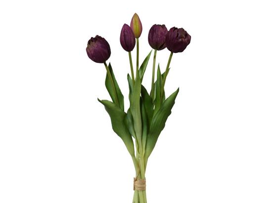 Umelá Kvetina Tulpen - lila/zelená, Basics, plast (39cm) Umelá Kvetina Tulpen - lila/zelená, Basics, plast (39cm)