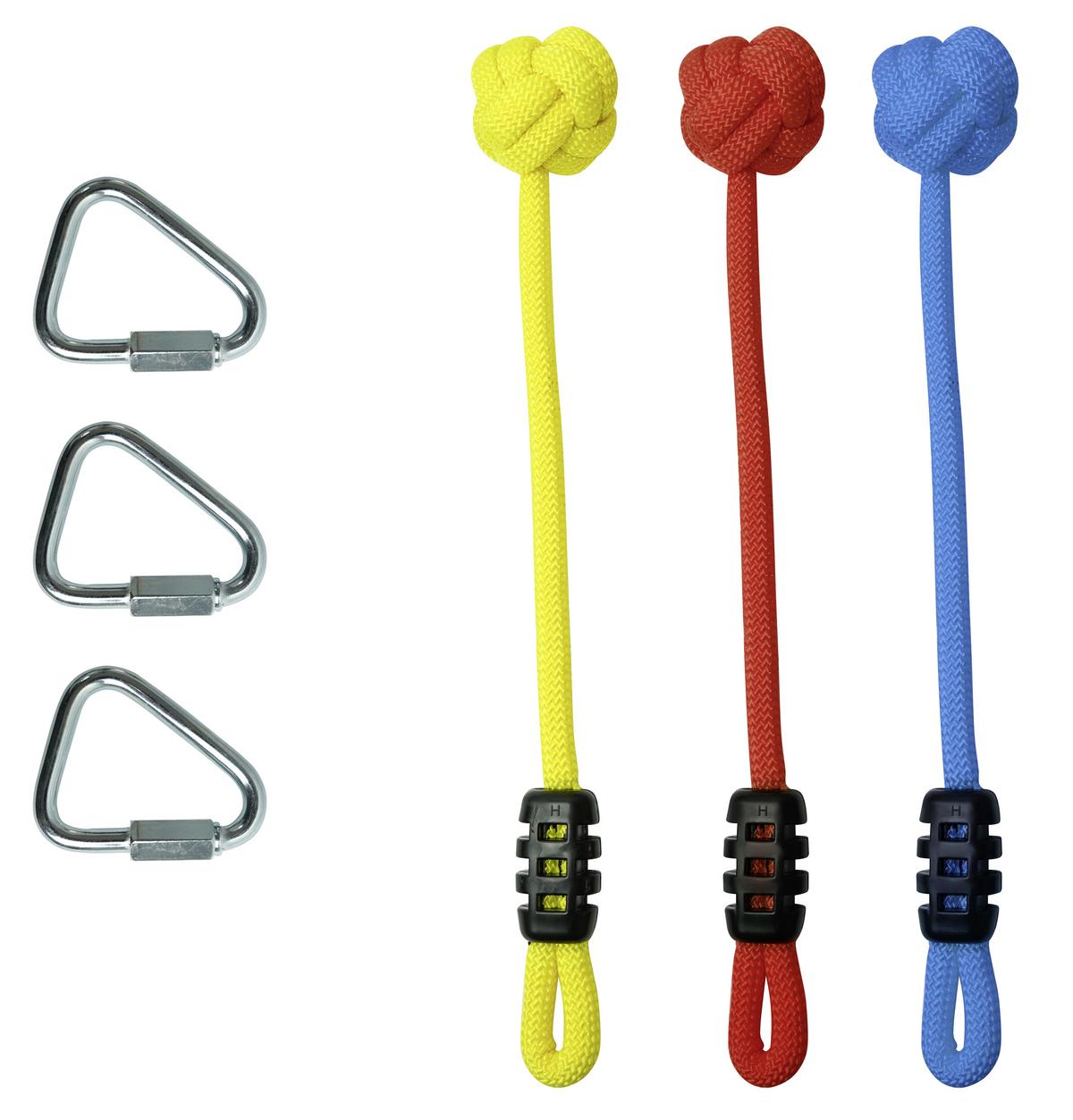 Slackline Ninja-set Blau 15 M + Baumschutz - Blau, Basics, Textil (15cm)