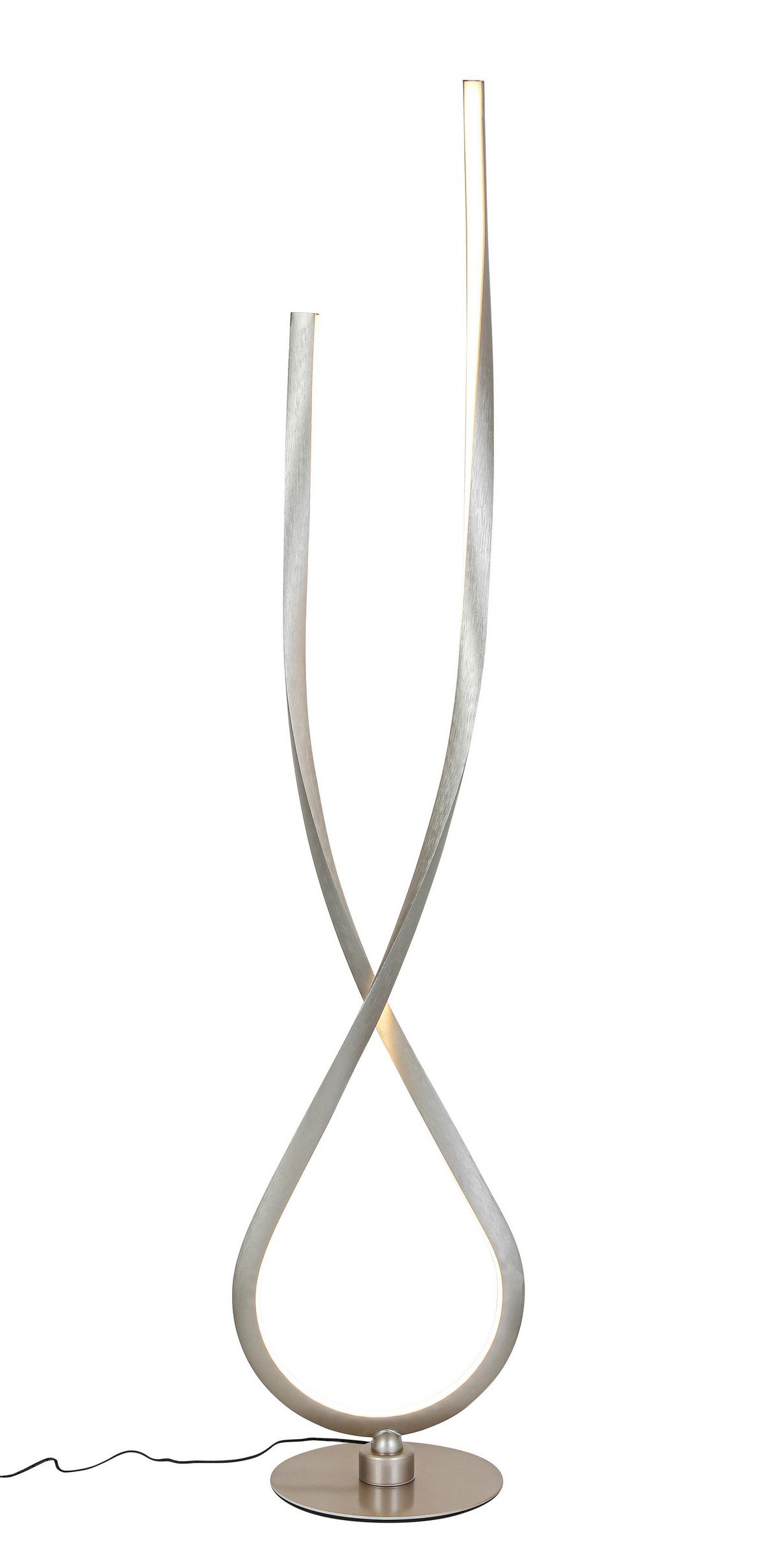 Led-stehleuchte Kui - Champagner/Schwarz, MODERN, Kunststoff/Metall (26/150,5cm)