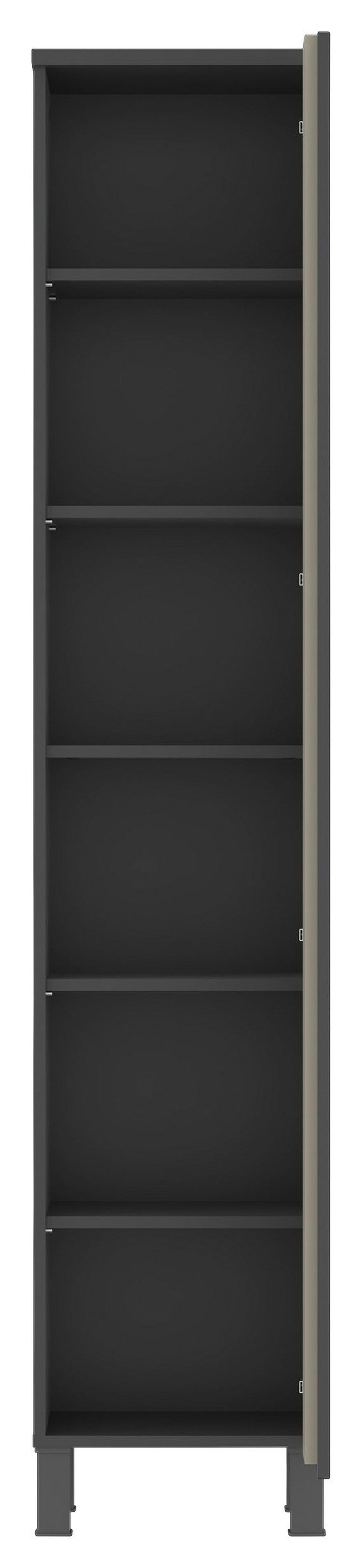 Hochschrank Manhattan Man Ls1 - Anthrazit/Grau, MODERN, Holzwerkstoff (40/200/35,3cm) - Luca Bessoni