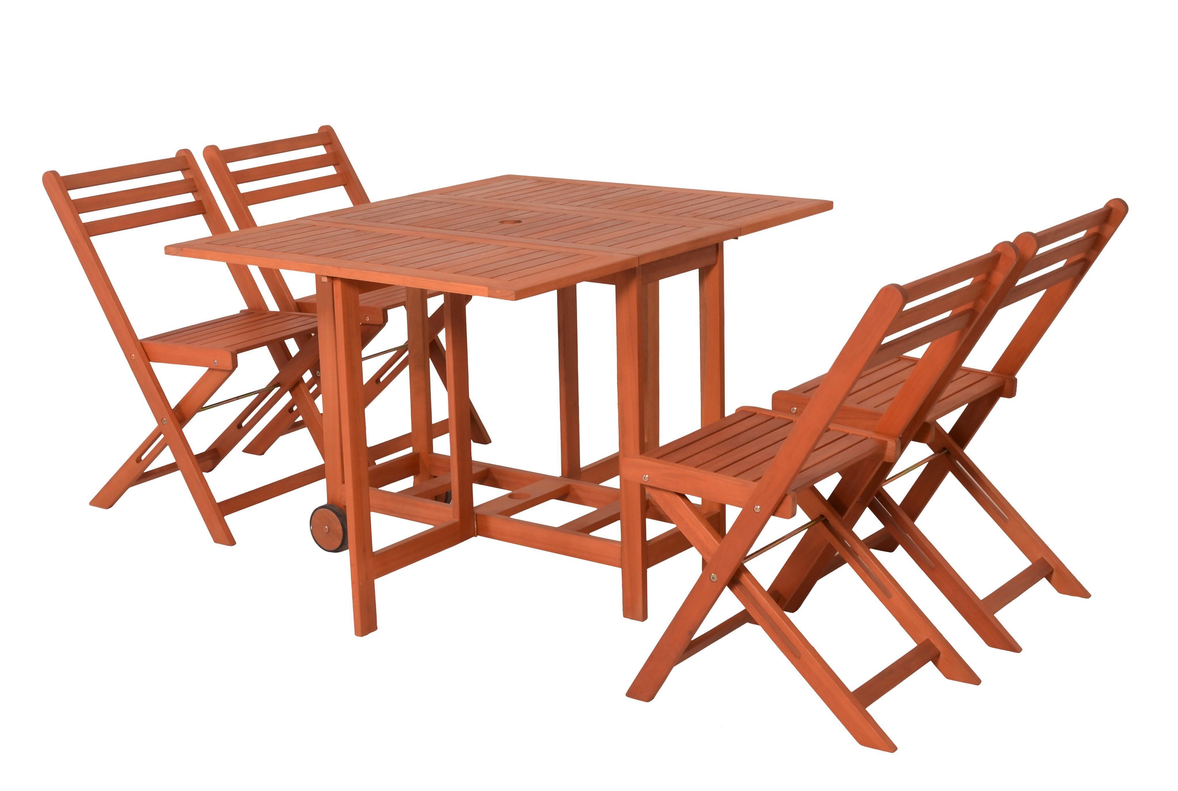 Gartenmöbel Set 7-Tlg. Anaheim Eukalyptusholz - Eukalyptusholzfarben/Braun, MODERN, Holz - Gardenson