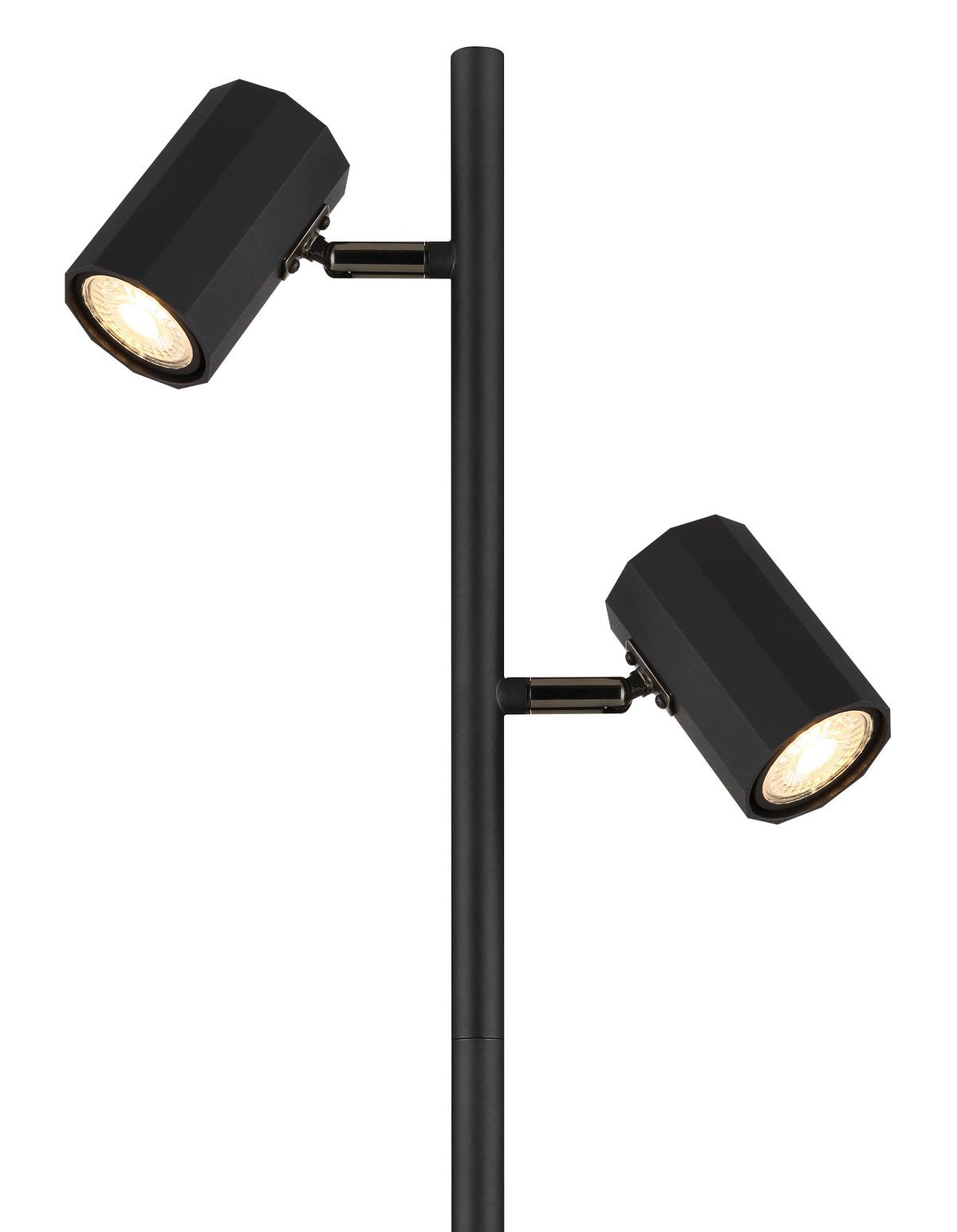 Stehleuchte 57918sb James - Schwarz, Design, Kunststoff/Metall (27/22/158cm) - Globo