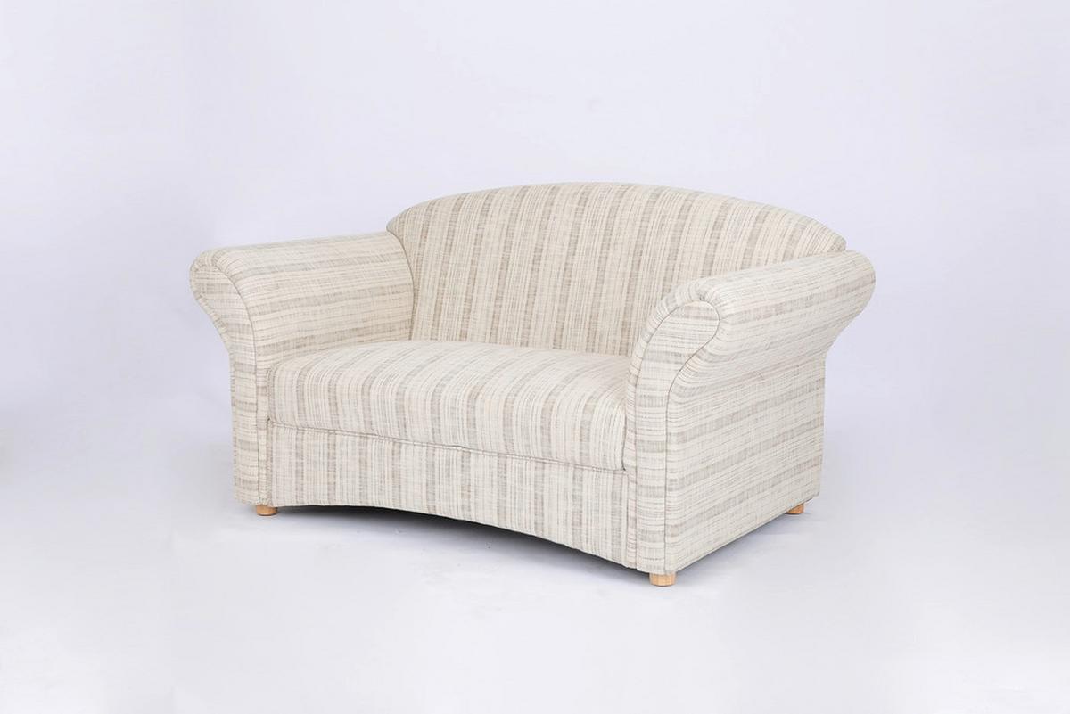 2-Sitzer Loretta ca.153x83x85 cm, Grau, Belastbar ca. 200 kg - Greige, Basics, Holz/Textil (204/83/85cm)