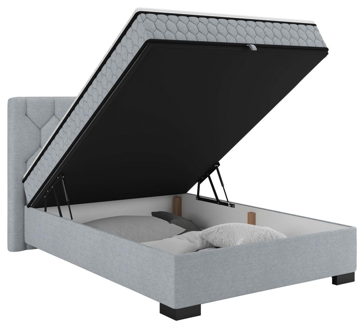 Americká postel MAYA D 100/200 cm, šedá - šedá/černá, Konvenční, dřevo/kompozitní dřevo (100/200cm) - Mömax