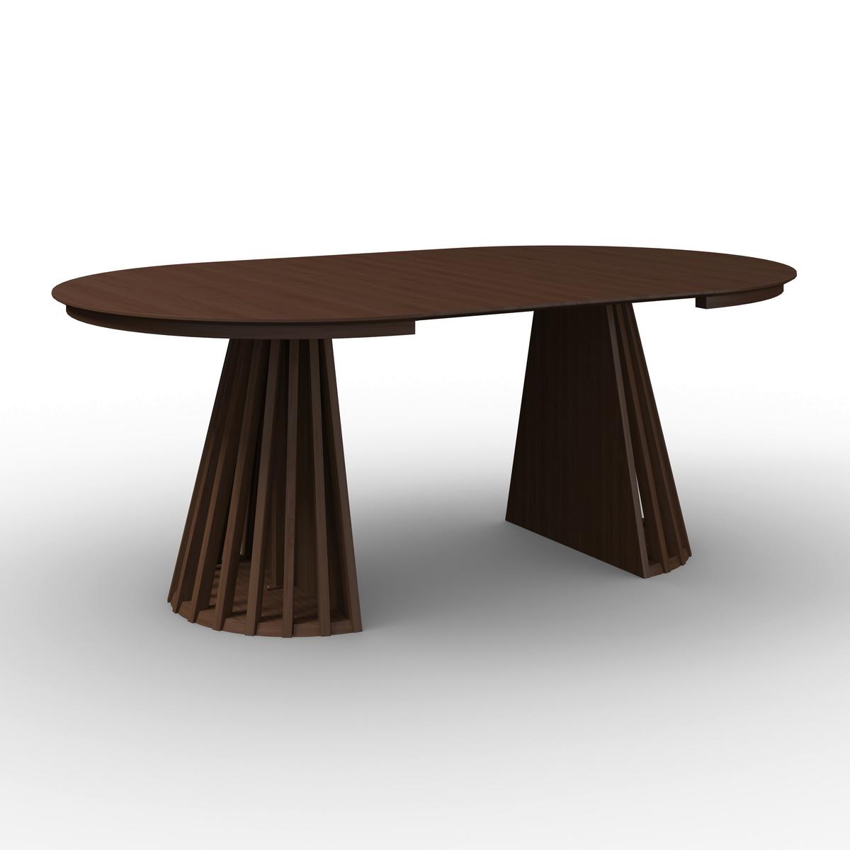 Výsuvný stôl ENNIO 120 - barvy vlašských ořechů, Moderní, kov/dřevo (120-160/75/120cm) - Bessagi Home