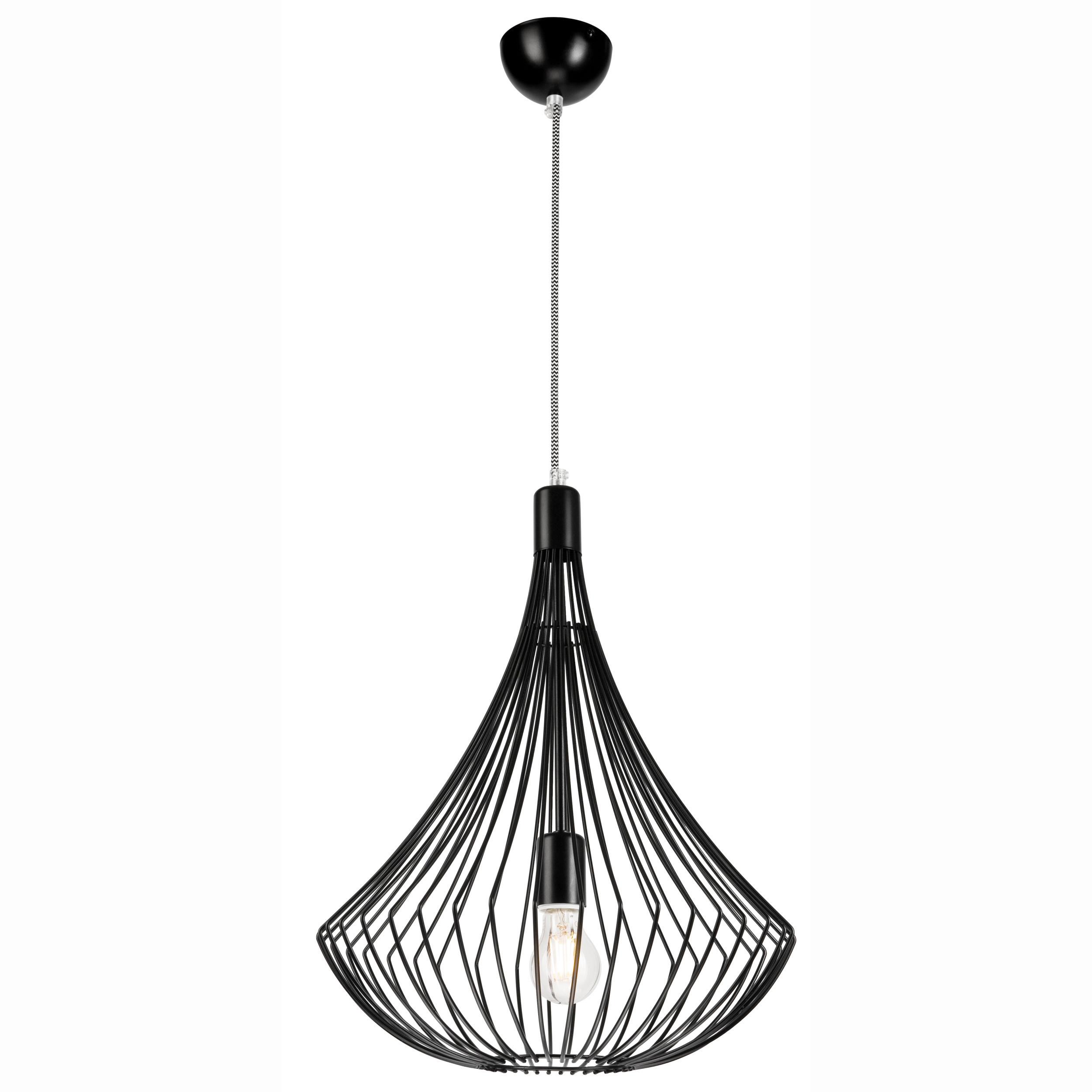 Pendelleuchte 29627_balerina_black - Schwarz, Design, Metall (90/38/40cm)