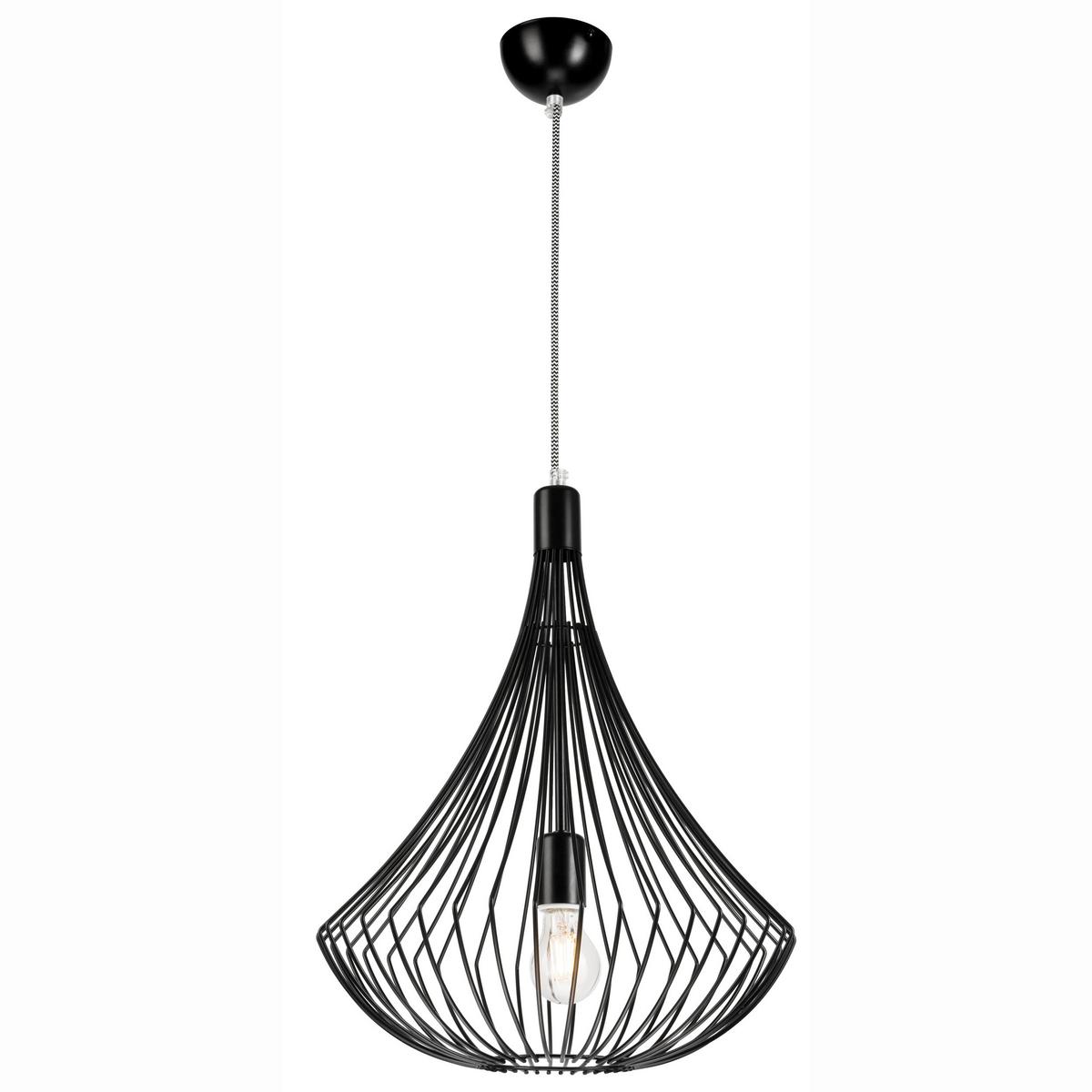 Pendelleuchte 29627_balerina_black - Schwarz, Design, Metall (90/38/40cm)