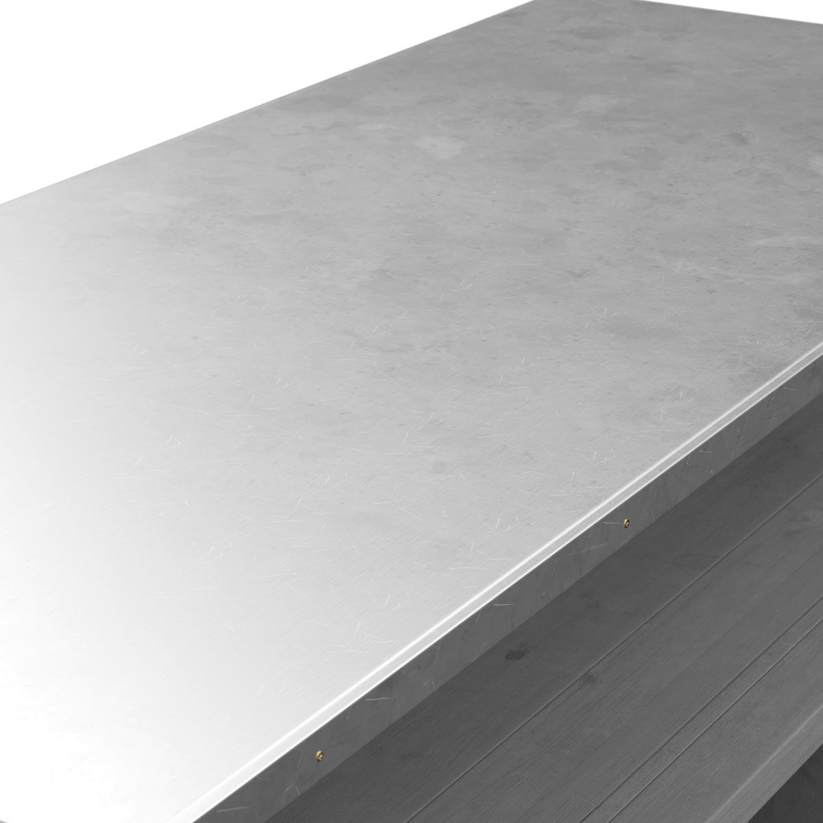 SKŘÍŇ JADA - šedá, Moderní, kov/dřevo (128/92/47cm) - Bessagi Garden