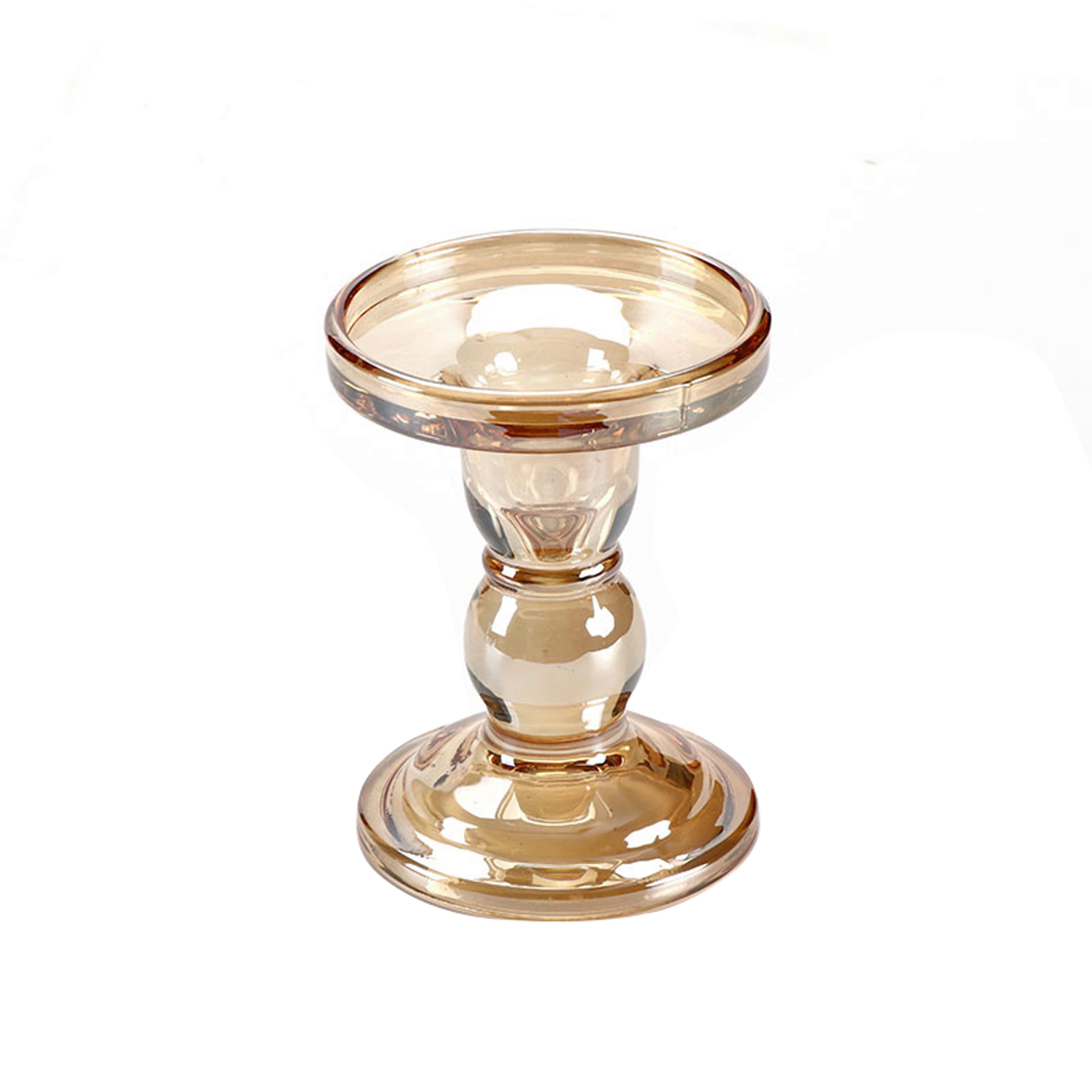 Svietnik Amber, V: 11cm - jantárová, sklo (8,5/11cm) - Modern Living