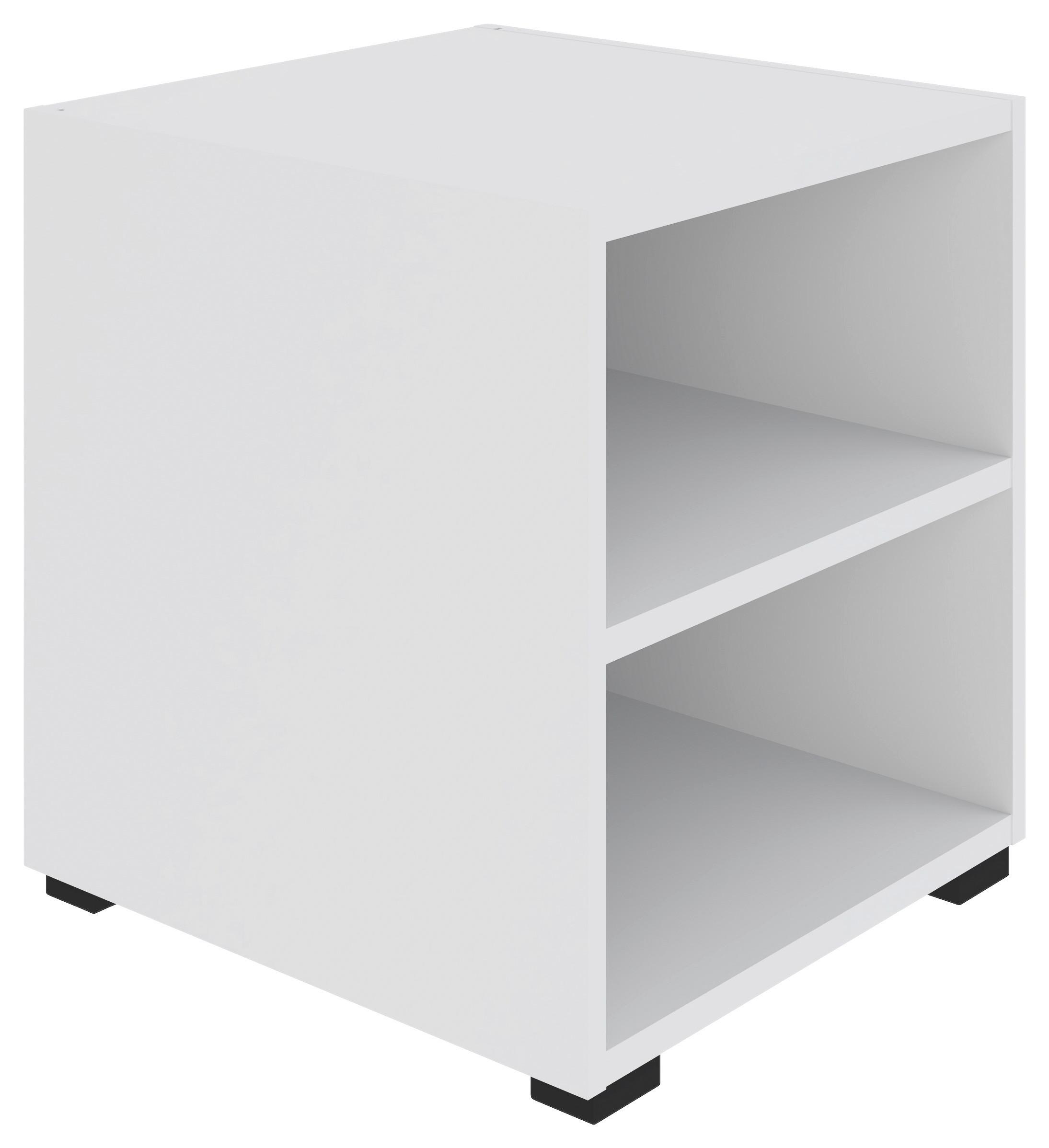 REGÁL UNIT-ELEMENTS MINI - bílá/černá, Moderní, kompozitní dřevo (45,6/44,8/40cm) - Ondega