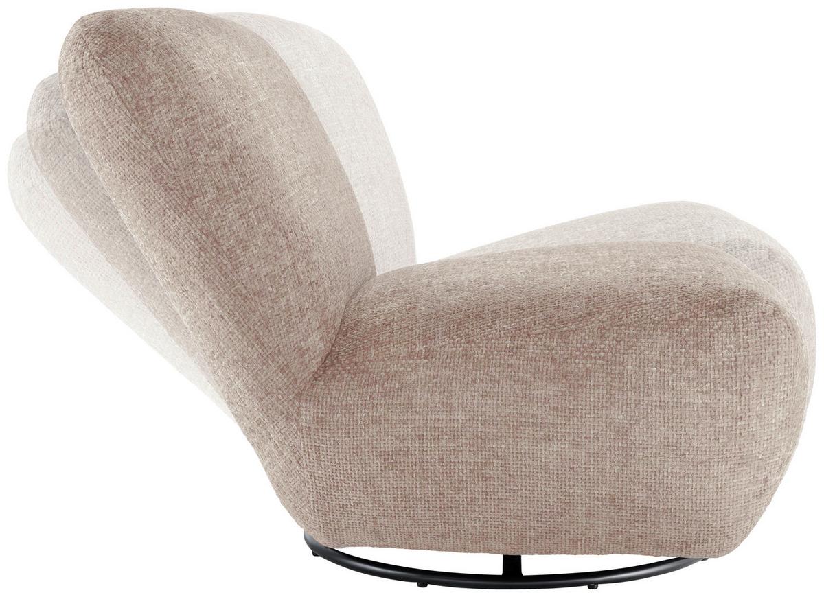 XXL-Sessel Cremallo, Creme B: 95 cm - Creme/Schwarz, Trend, Textil (95/77/94cm) - Livetastic