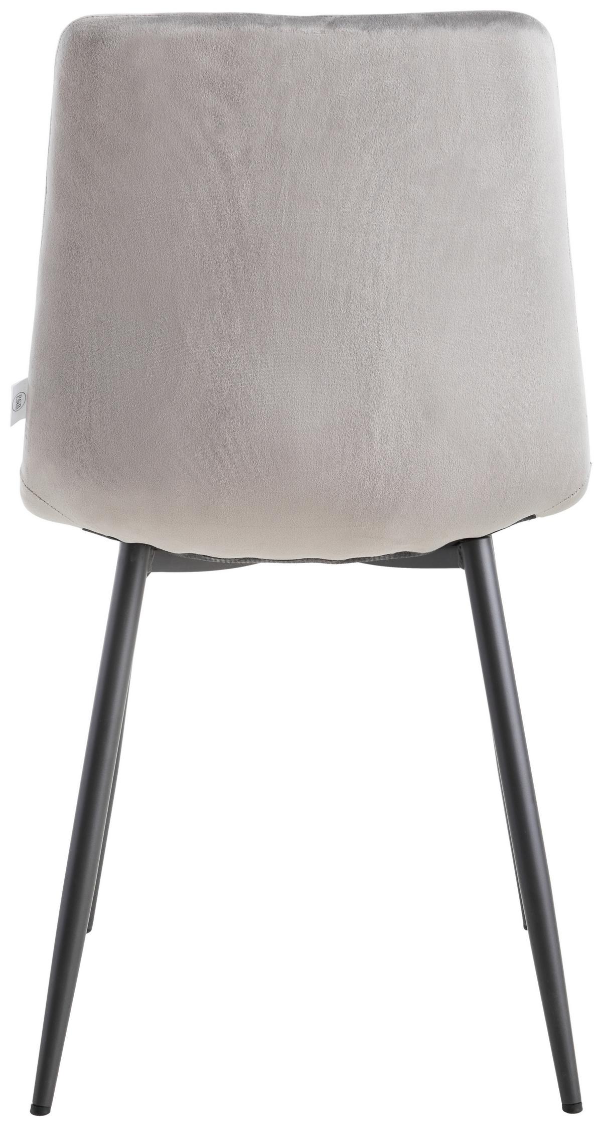 Stuhl Sit Hellgrau Sit - Grau, MODERN, Textil/Metall (44/87/54cm) - P & B