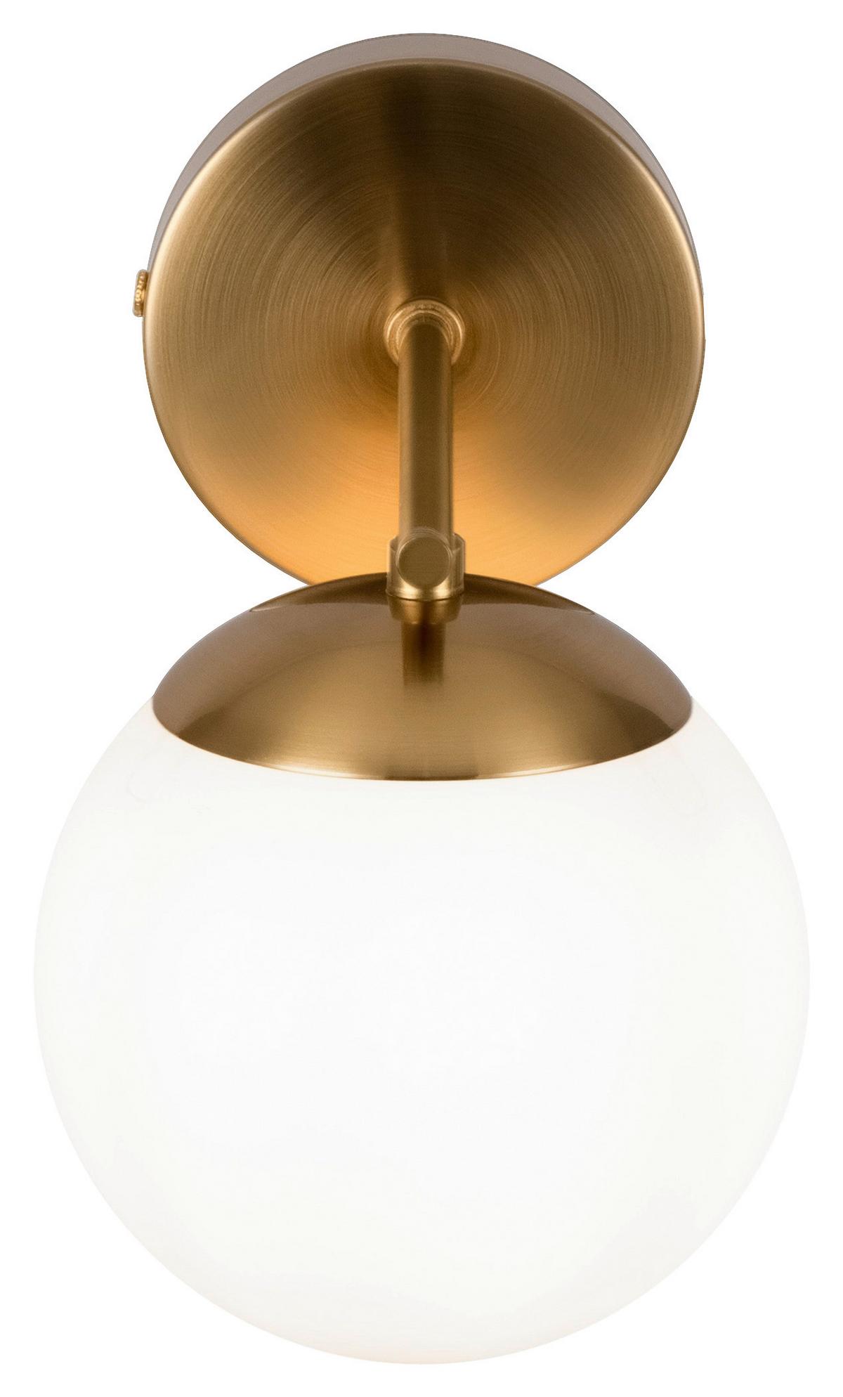 Wandleuchte Marble - Messingfarben, Trend, Glas/Metall (21/20/21cm) - MAYTONI