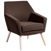Polstersessel Mit Armlehnen Alegro Velours Braun - Buchefarben/Braun, Design, Textil (67/81/71cm) - Max Winzer
