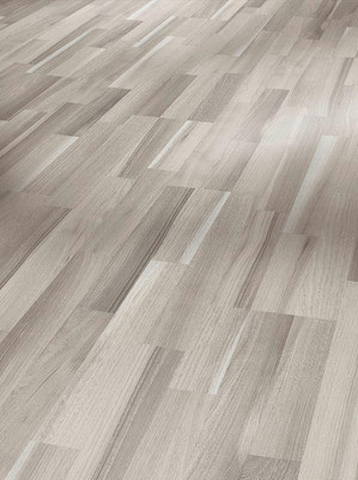 Laminatboden Akazie Grau Seidenmatt - Hellgrau/Grau, KONVENTIONELL, Holzwerkstoff (128,5/19,4/0,7cm) - Parador