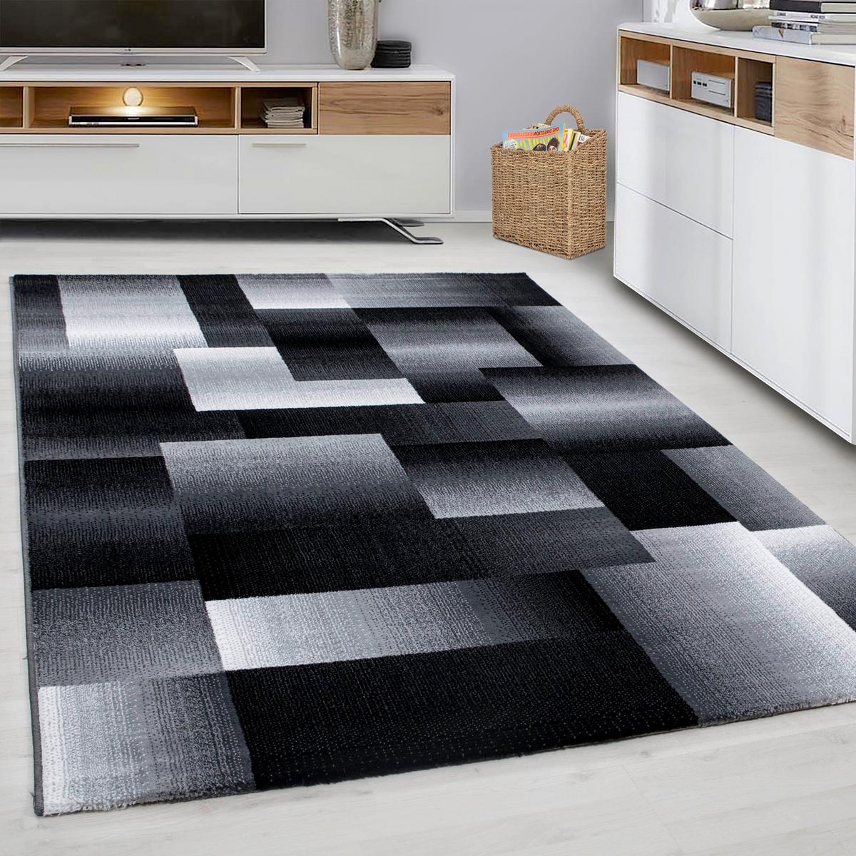 Teppich Läufer Schwarz Miami 80x300 Cm - Schwarz, Trend, Textil (80/300cm)