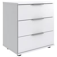 Nachkästchen Weiß H: 58 Cm Nadja - Silberfarben/Weiß, KONVENTIONELL, Holzwerkstoff (52/58/38cm) - MID.YOU