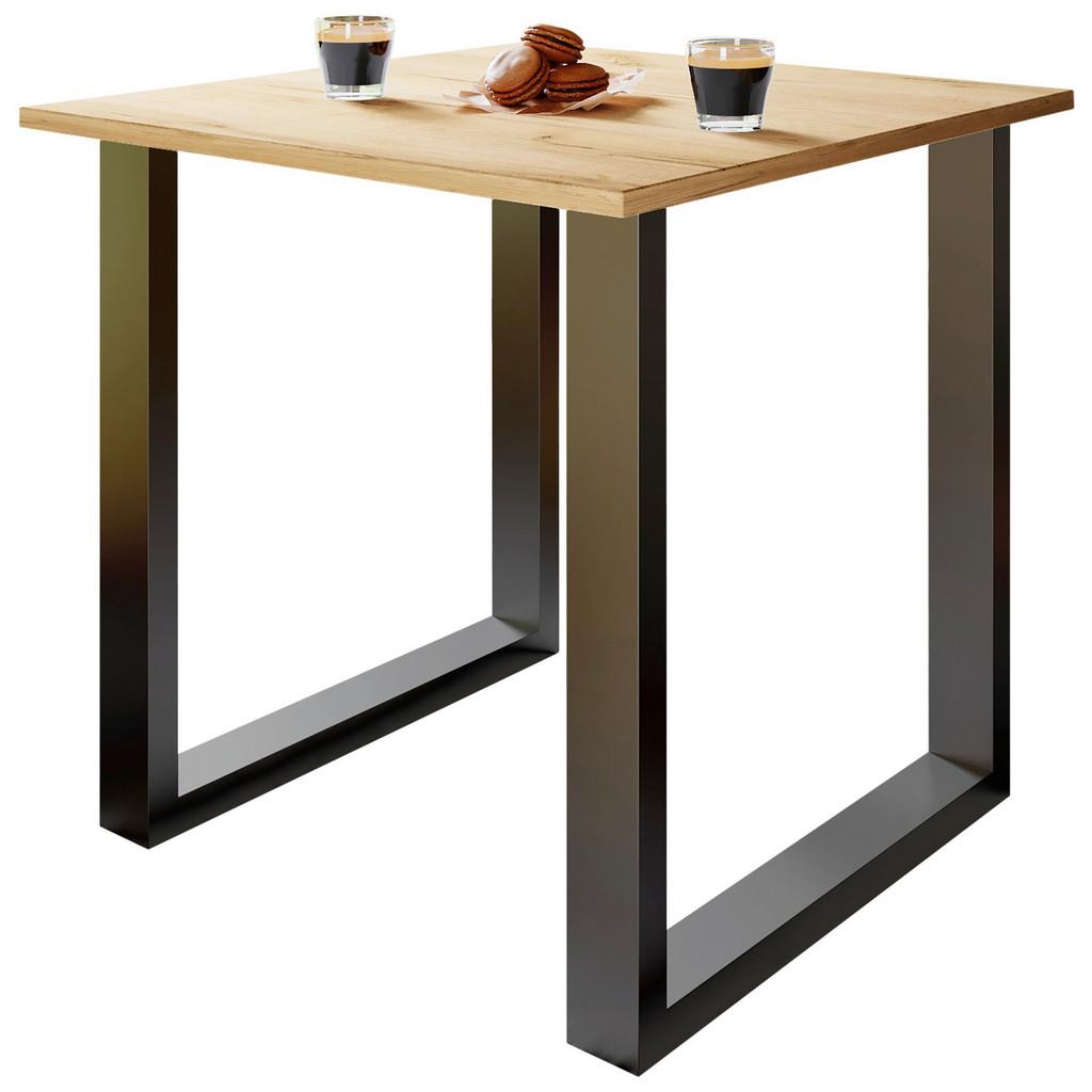 Schreibtisch Lona Schwarz, Eiche Dekor B: 80 cm