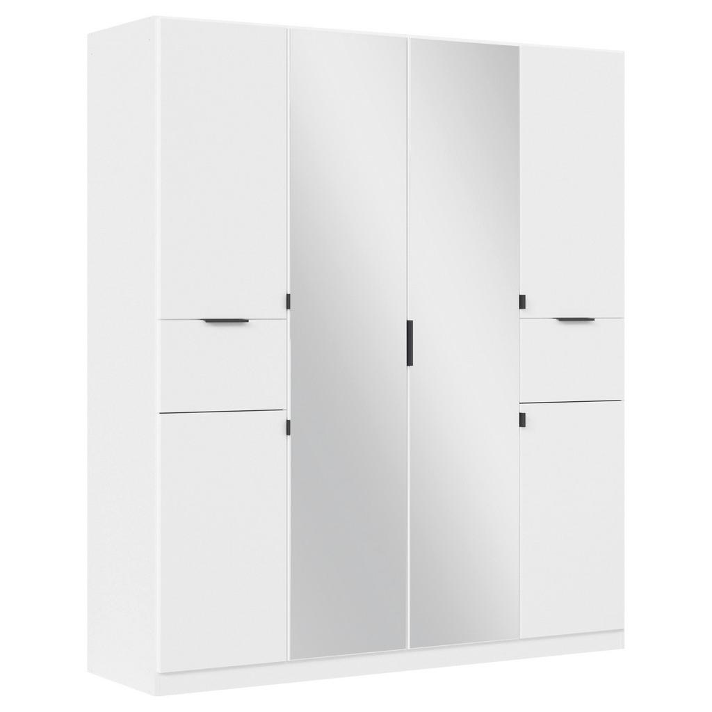 Drehtürenschrank Ticao Weiß B: 181 cm