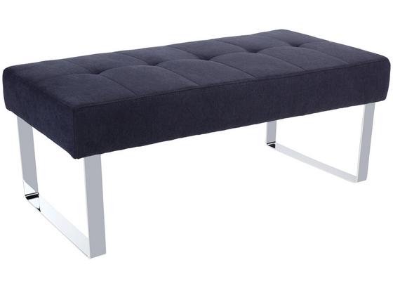 Sitzbank B: 140cm Grau - Chromfarben/Grau, MODERN, Holz/Textil (140/49/47cm) Sitzbank B: 140cm Grau - Chromfarben/Grau, MODERN, Holz/Textil (140/49/47cm)