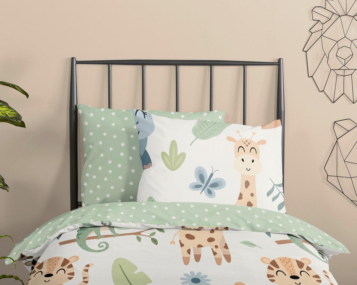 WENDEBETTWÄSCHE SABAH - Multicolor/Grün, Basics, Textil (140/200cm)