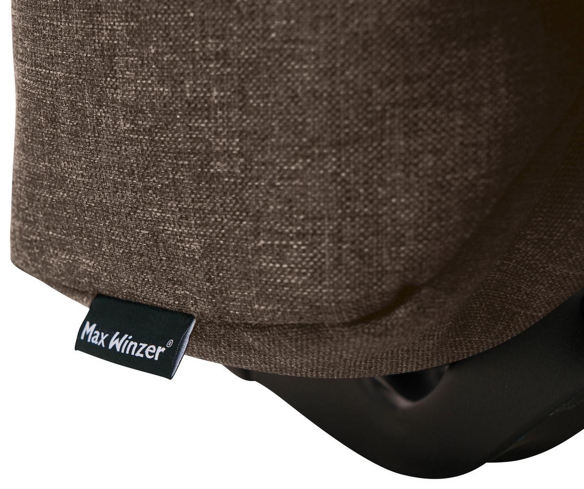 Schlafsofa Columbus Braun Inkl. Zierkissen - Schwarz/Braun, Design, Textil (145/84/100cm) - Max Winzer