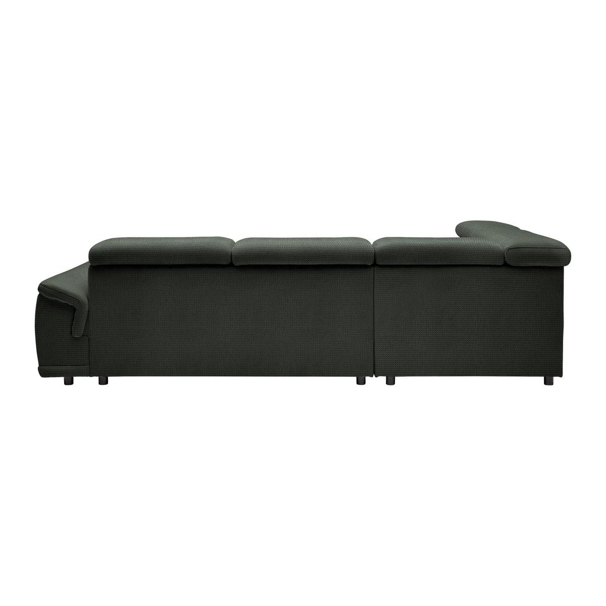 Rohová sedačka GRINALDI, levá, tmavě zelená - černá/tmavě zelená, Moderní, textil/plast (206/283cm) - Premium Living