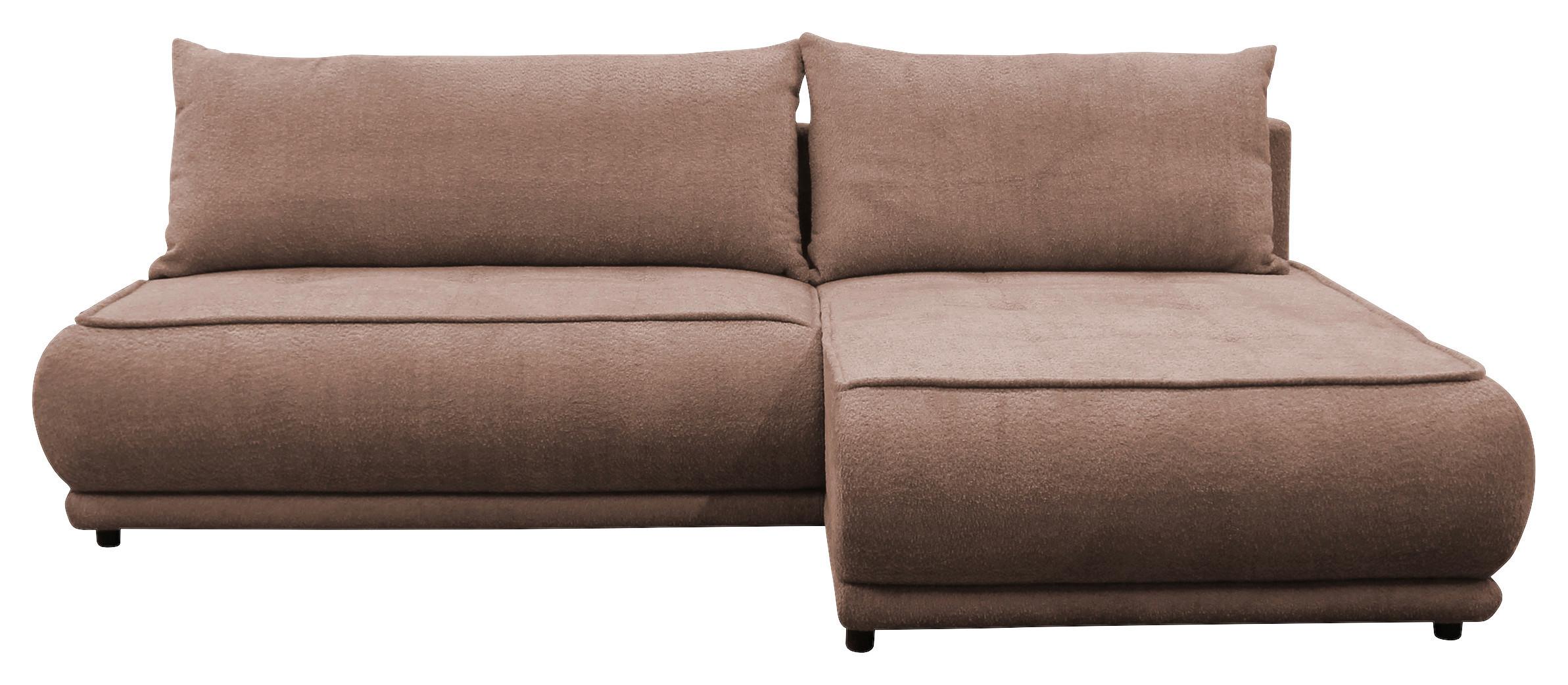 Ecksofa Paros Braun 277x179 Cm - Schwarz/Braun, Design, Textil (277/179cm) - MID.YOU