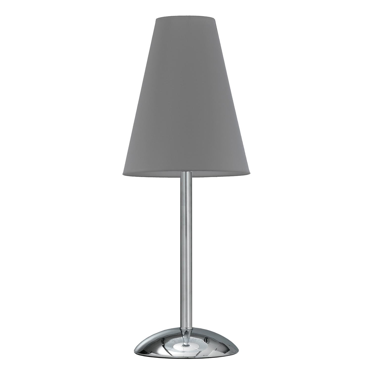 Tischleuchte 4917/Lgg - Chromfarben/Grau, KONVENTIONELL, Textil/Metall (20/54cm)