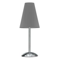 Tischleuchte 4917/lgg - Chromfarben/Grau, KONVENTIONELL, Textil/Metall (20/54cm)