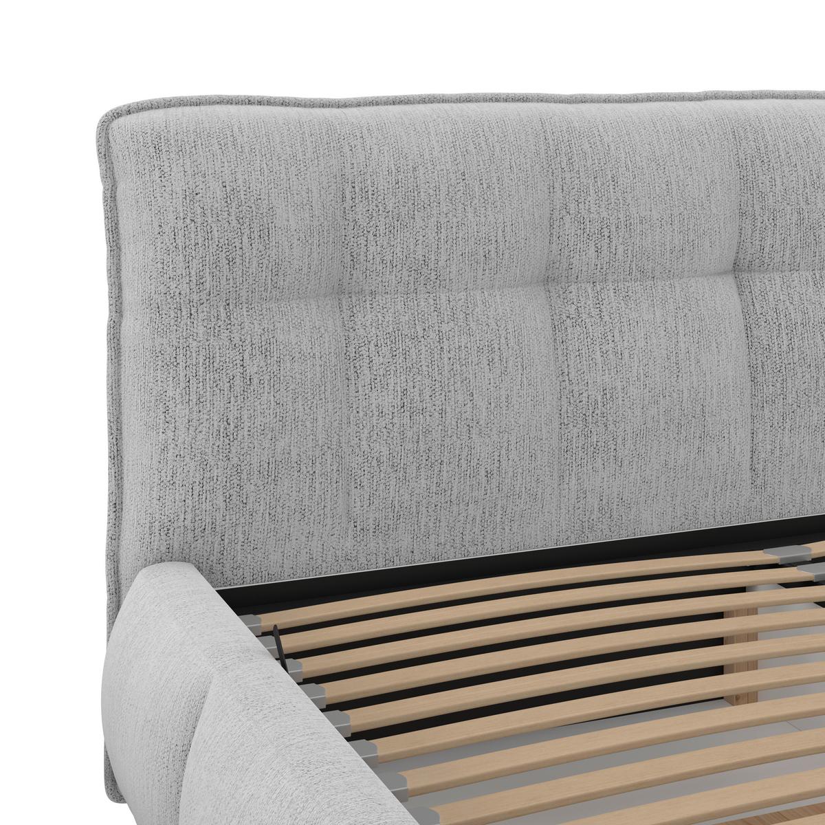 Polsterbett Limo Hellgrau 160x200 cm - Hellgrau/Schwarz, KONVENTIONELL, Holz/Holzwerkstoff (160/200cm) - James Wood