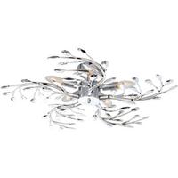 Deckenleuchte 68546-5 - Chromfarben, KONVENTIONELL, Kunststoff/Metall (65/16cm) - Globo