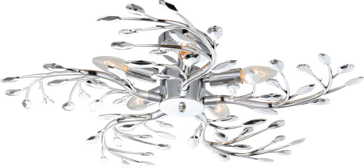 Deckenleuchte 68546-5 - Chromfarben, KONVENTIONELL, Kunststoff/Metall (65/16cm) - Globo