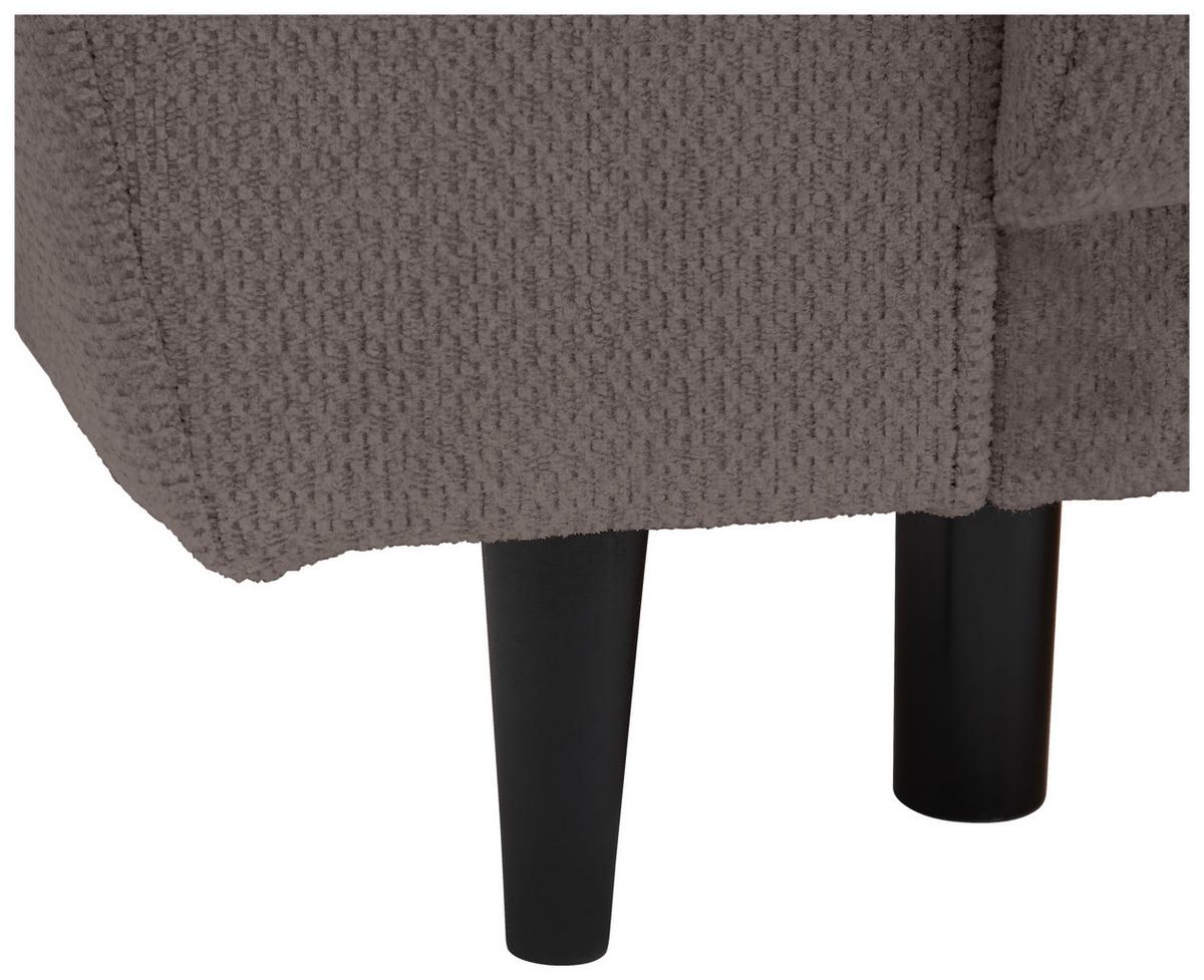 3-sitzer-sofa Mit Schlaffunktion Siena B: 245 Cm - Schwarz/Braun, KONVENTIONELL, Textil (245/85/92cm) - Livetastic