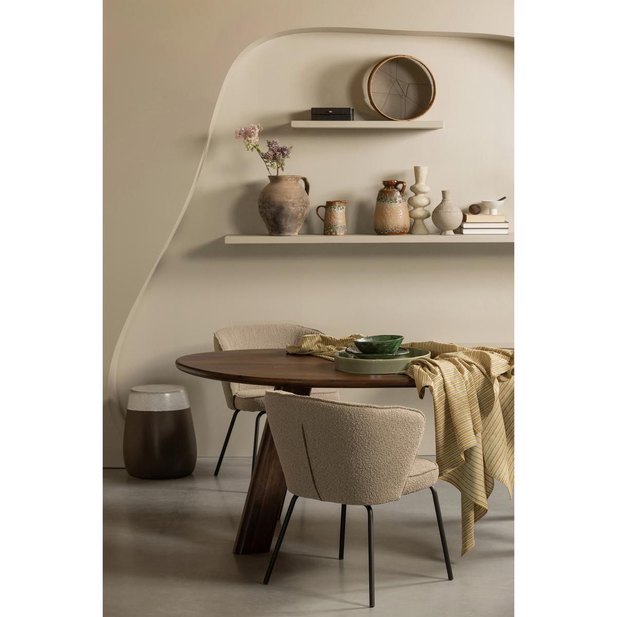 ESSTISCH Roundly Walnussfarben L: 200cm - Walnussfarben, MODERN, Holz (200/100/76cm) - Livetastic