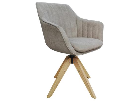 Drehstuhl Belluno Greige - Greige/Eichefarben, MODERN, Holz/Textil (60/88/57,5cm) - Luca Bessoni Drehstuhl Belluno Greige - Greige/Eichefarben, MODERN, Holz/Textil (60/88/57,5cm) - Luca Bessoni