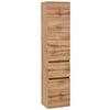 Hochschrank Pienza B: 40 Cm Eiche Wotan Dekor - Silberfarben/Eiche Wotan, MODERN, Holzwerkstoff (40/180/35cm) - Held