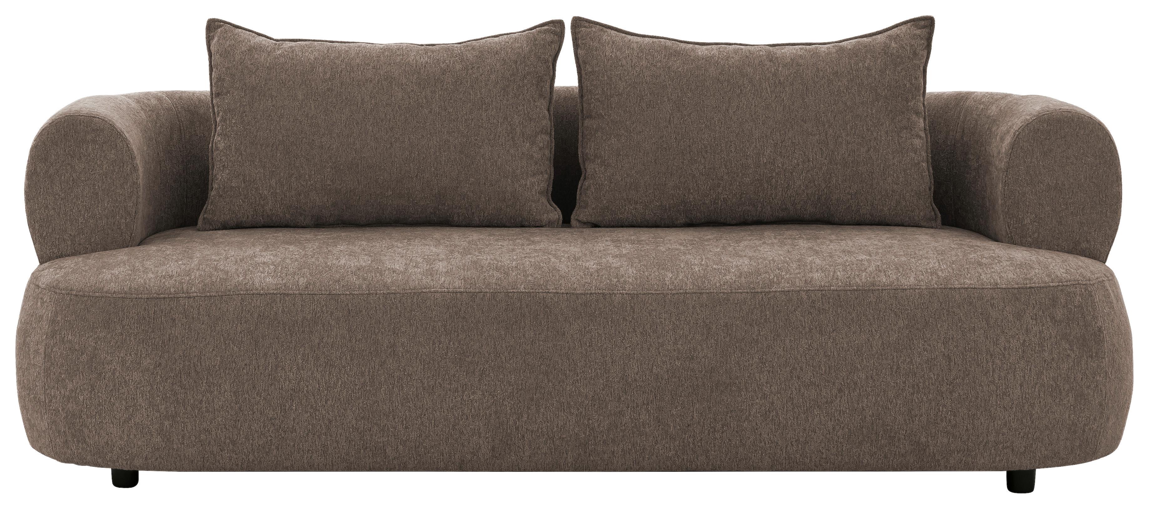 3-sitzer-sofa Ferro Braun B: 200 Cm - Schwarz/Braun, Design, Textil (200/76/96cm) - Livetastic