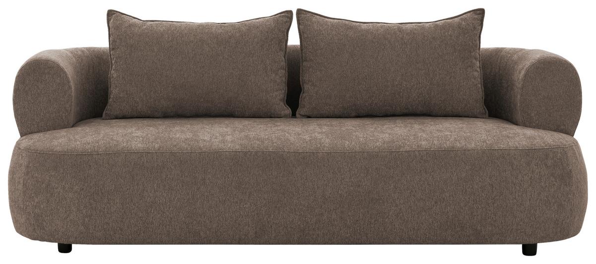 3-sitzer-sofa Ferro Braun B: 200 Cm - Schwarz/Braun, Design, Textil (200/76/96cm) - Livetastic