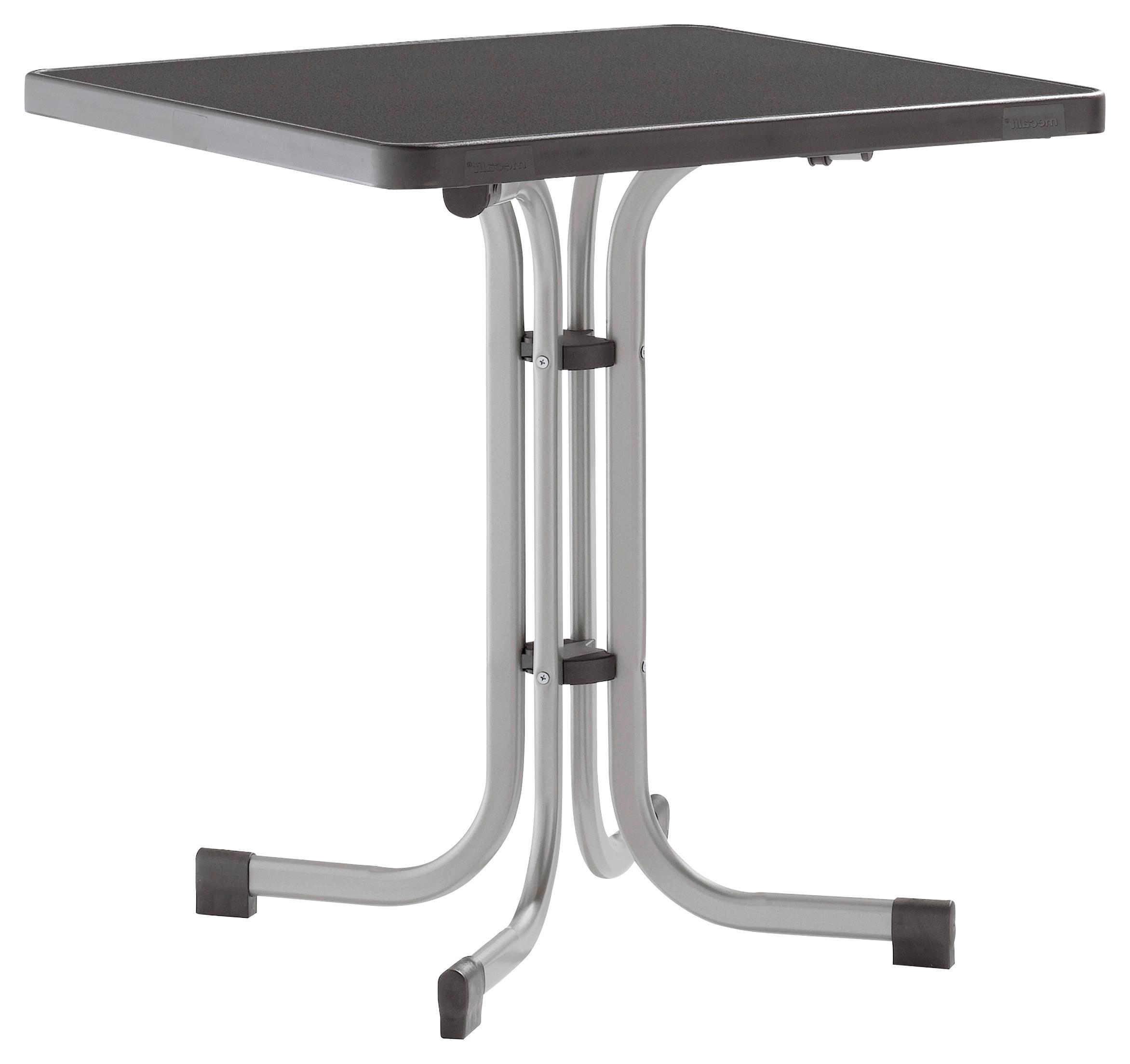 Gartentisch Klappbar Holzwerkstoff/Metall L 70 cm - Graphitfarben, MODERN, Holzwerkstoff/Metall (70/70/72cm) - Sieger
