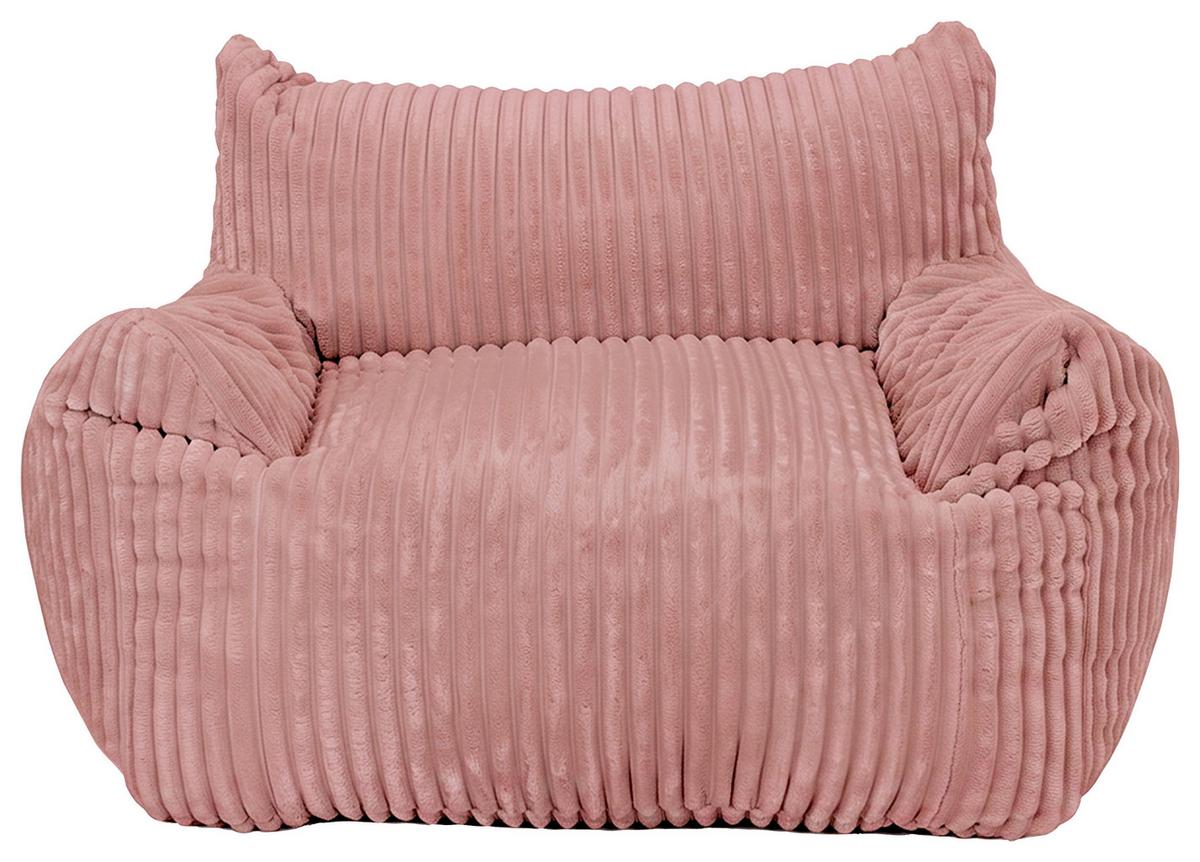 Sitzsack Nubo Cord rosa, Indoor, B: 104cm - Rosa, Basics, Textil (104/75/95cm)