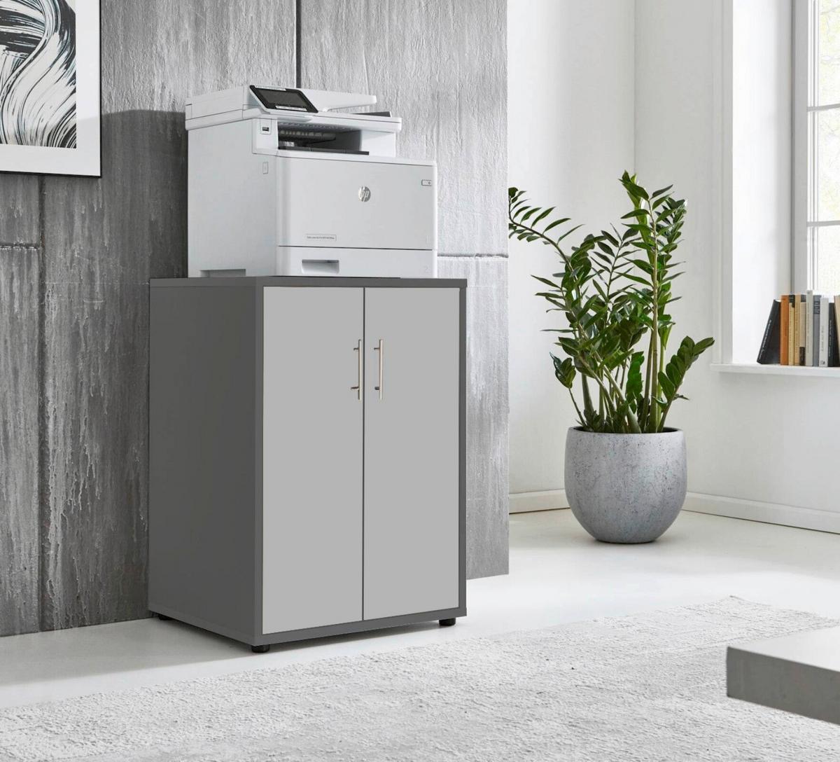 AKTENSCHRANK OFFICE EDITION - Anthrazit/Grau, LIFESTYLE, Holzwerkstoff (54/74/50cm) - MID.YOU