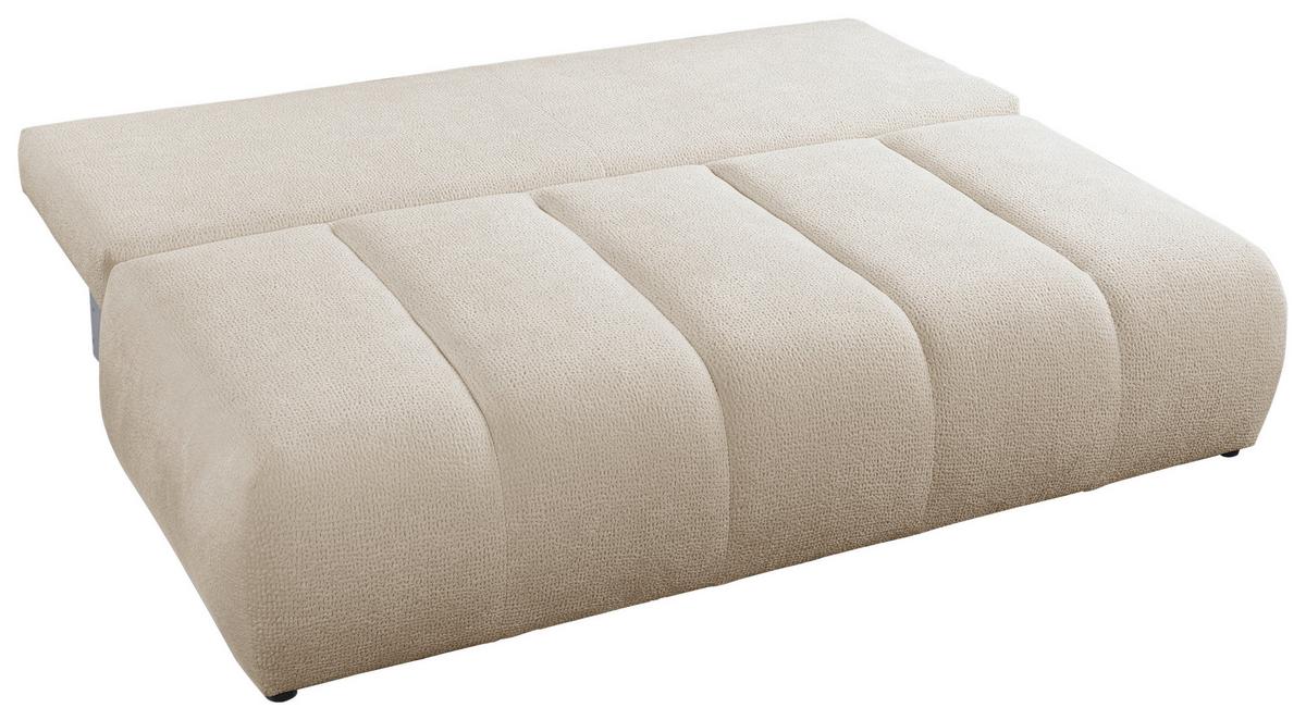 Schlafsofa Milo, Creme B: 209 Cm - Creme/Schwarz, Design, Holz/Holzwerkstoff (209/100/103cm) - MID.YOU