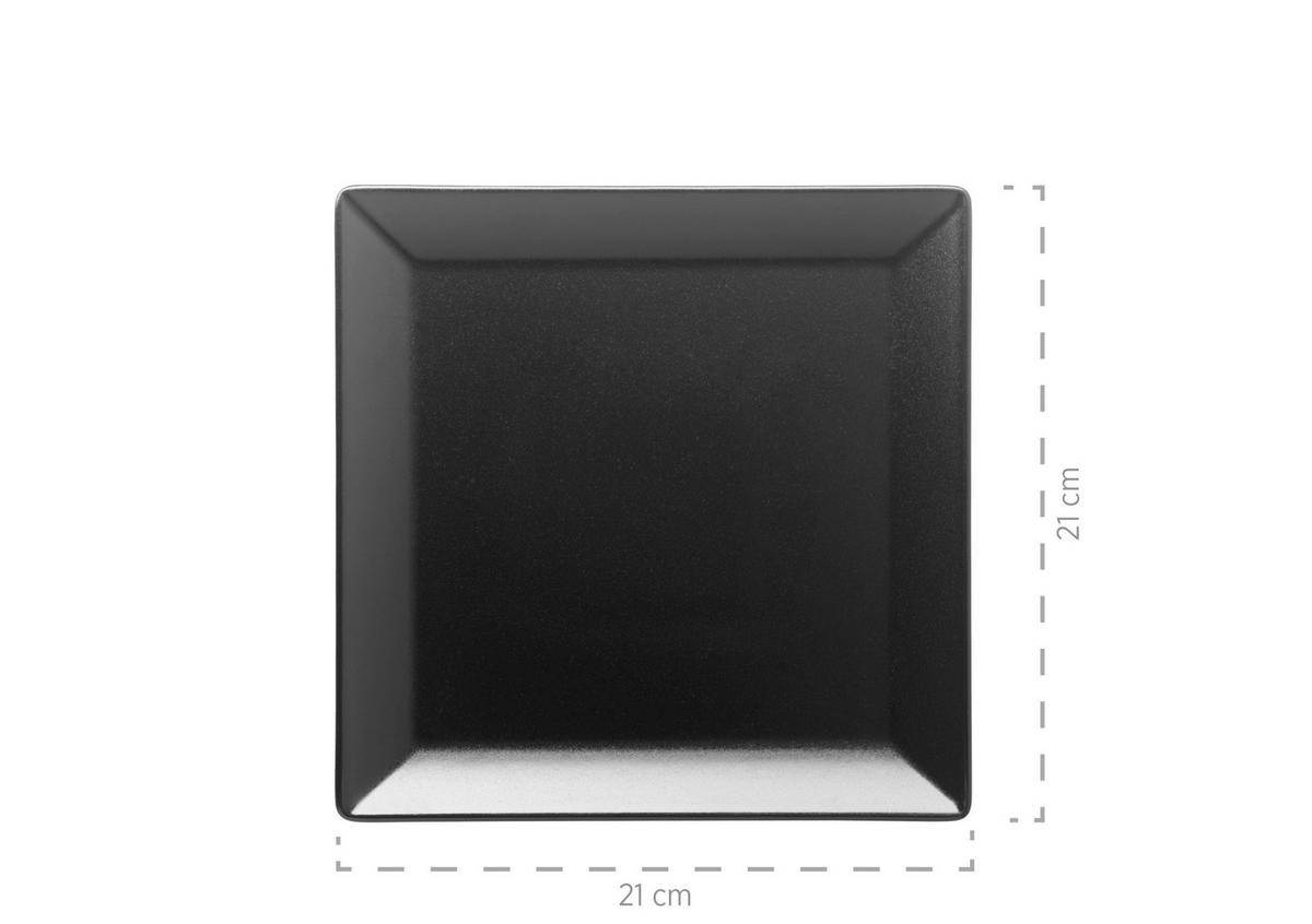 Tafelservice Manhattan City 6 Personen Geschirr Set - Schwarz Hochglanz, Basics, Keramik - Mäser