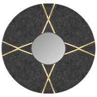 Wandspiegel Dexter 125 Schwarz - Schwarz, Design, Glas/Holzwerkstoff (30/30/2cm) - Kayoom