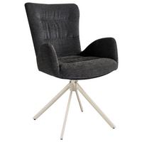 STOLIČKA S PODRÚČKAMI STELLA - sivá/béžová, Design, kov/textil (58/88,5/68cm) - Mömax