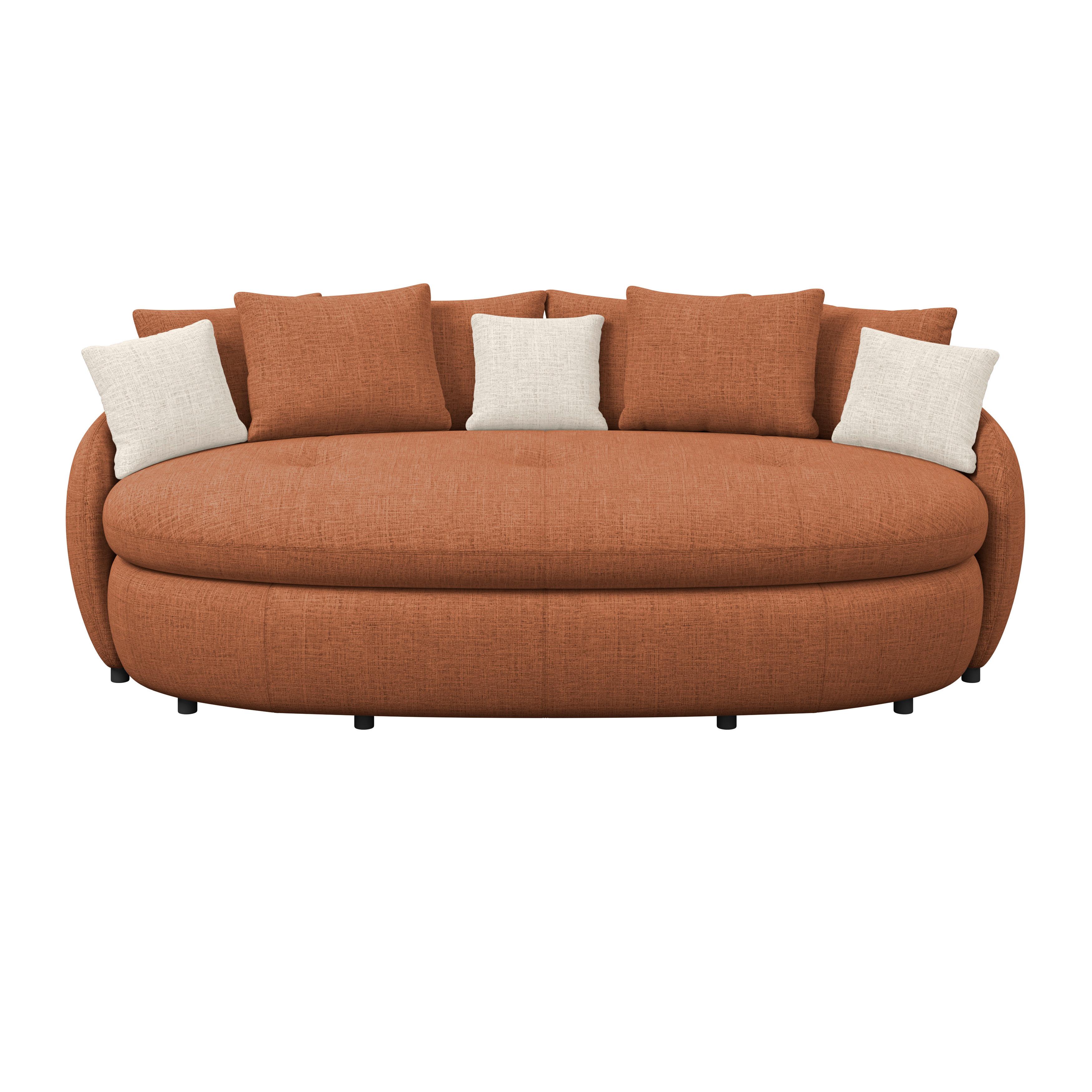 Megasofa Aruba 2 mit Kissen B: 238cm,Terracotta Chenille