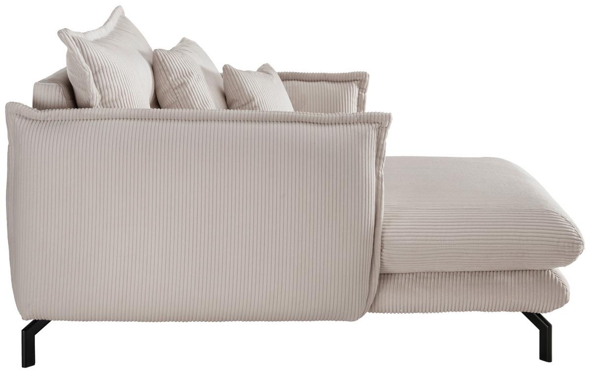 Polstersessel mit Armlehnen Lava Stoffbezug Beige - Beige/Schwarz, MODERN, Textil (111/101/167cm) - Livetastic