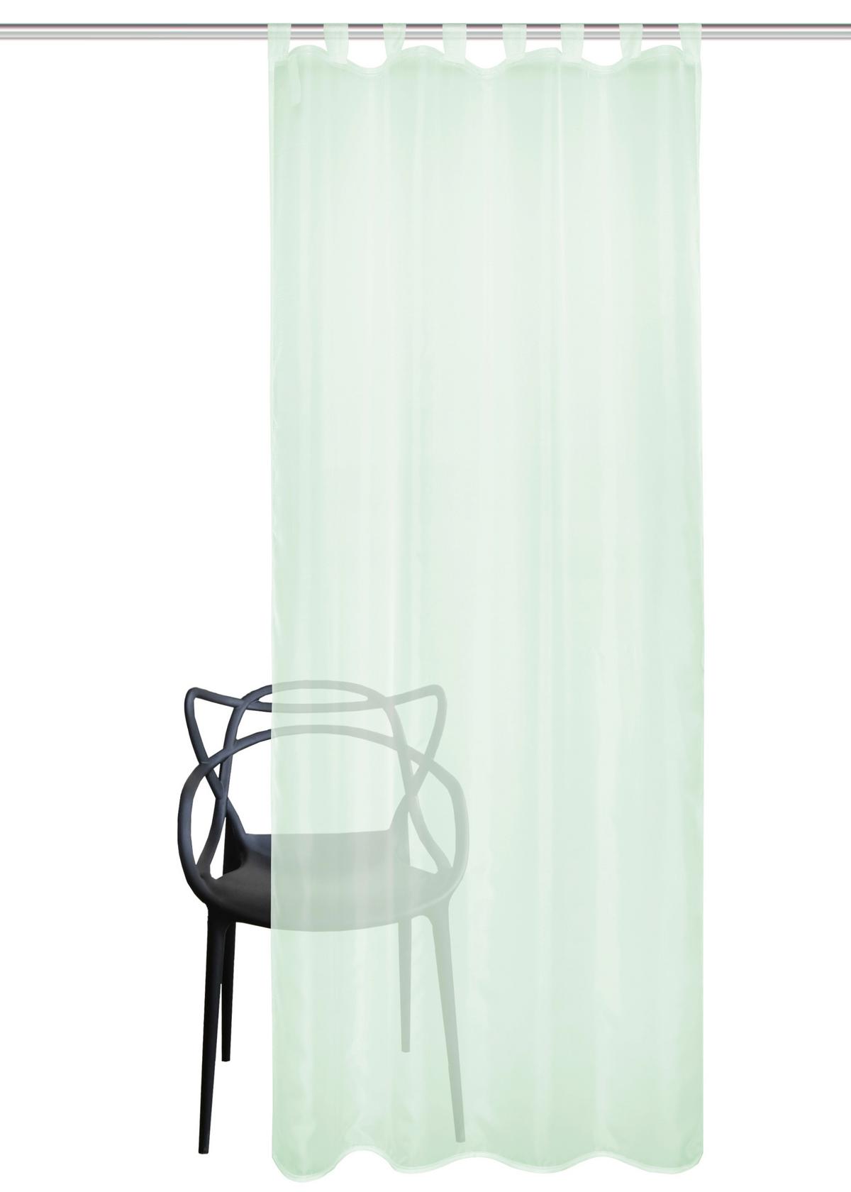 Schlaufenvorhang Nessi - Hellgrün, Basics, Textil (135/245cm)